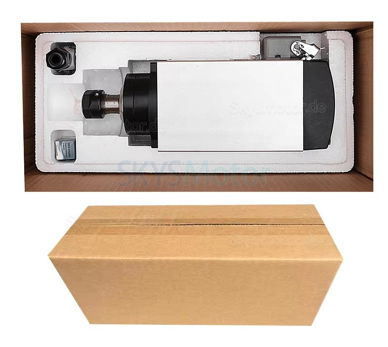 Chinaspindel CNC Luftgek&uuml;hlt Huajiang-1.5KW 110V/220V, 1,5kW, 24.000U/min, ER11/ER16-Spannzange, 400Hz, mit Luftfahrtstecker